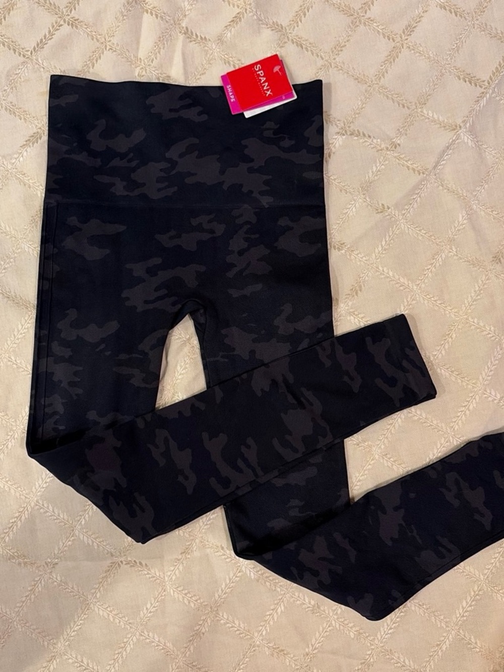 SPANX Black Camo High-Waist Leggings